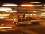 En rälsbuss som färdas i ljusets hastighet, cool bild va? =)