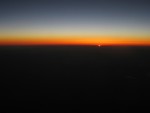 Solnedgång med mindre sol